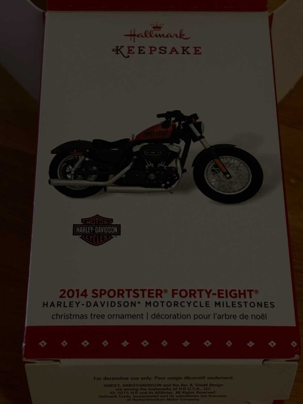Hallmark Keepsake 2014 Sportster Forty-Eight Ornament - Orange & Black